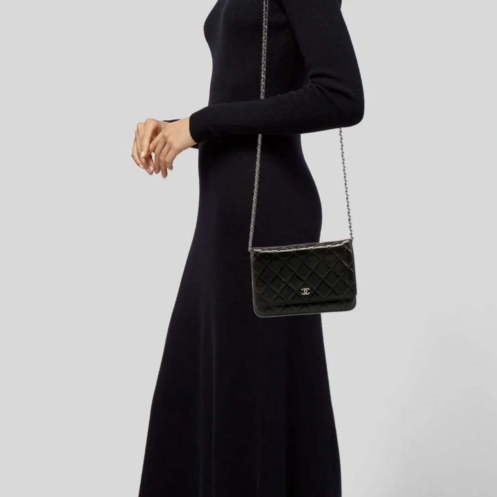 Chanel Blue Patent Leather Crossbody Bag - Picture 8 of 8